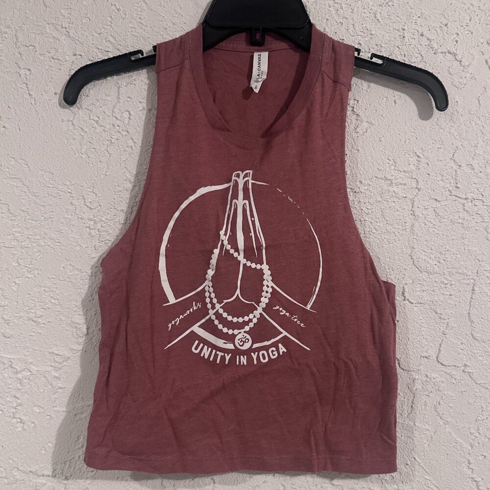 Bella+Canvas Yoga Tree Tank Top XS Heather CVC Meditation Graphic